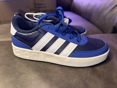 Adidas Breakbase J Kids Size 5 Blue/White New no Box JQ3062