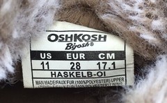 OshKosh Haskell Ankle Boots Unisex Kids Sz 11 Brown Classic Round Toe Lace Up