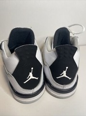 Nike Jordan 4 Retro (PS) Black White Grey BQ7669-111 Toddler Sz 3Y