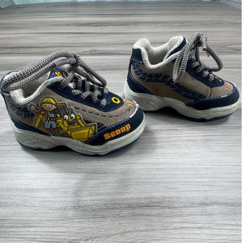 Vintage (2004)Bob the Builder Scoop Toddler Sneakers Grey Navy Blue Size 5 Shoes