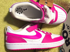 Nike Court Borough Low 2 Unisex Kids Low-Top Sneakers Pink/White 3Y DV5457