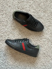 Gucci Ice Trainers Leather Kids Black Plain Shoes Like A New