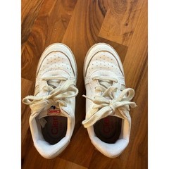 Cienta Kid Sneakers Size 28 White Beige Made in Spain Lace Up casual tennis shoe