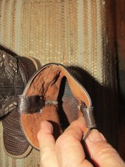 El General Brown Snake Print Leather Square Toe Cowboy Boots Youth sz 13 Mex 20