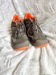 Merrell Waterproof Low Top Hiking Sneaker Gray/Orange Kids US 5 EU 36