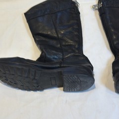 Dolce & Gabbana Junior Kids 33 Leather Boots Black with Back Zipper Size 33 D&G