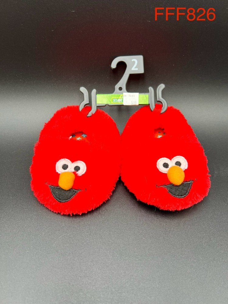 Sesame Street Elmo Slippers, Size 2
