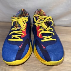 Nike Zoom Freak 4 Kaleidoscope Athletic Shoes Youth 5 Blue Yellow Multicolor