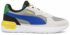 Puma X-Ray Lite Kids 2C Youth Sneakers Gray Blue Yellow Foam+ Athletic Shoes