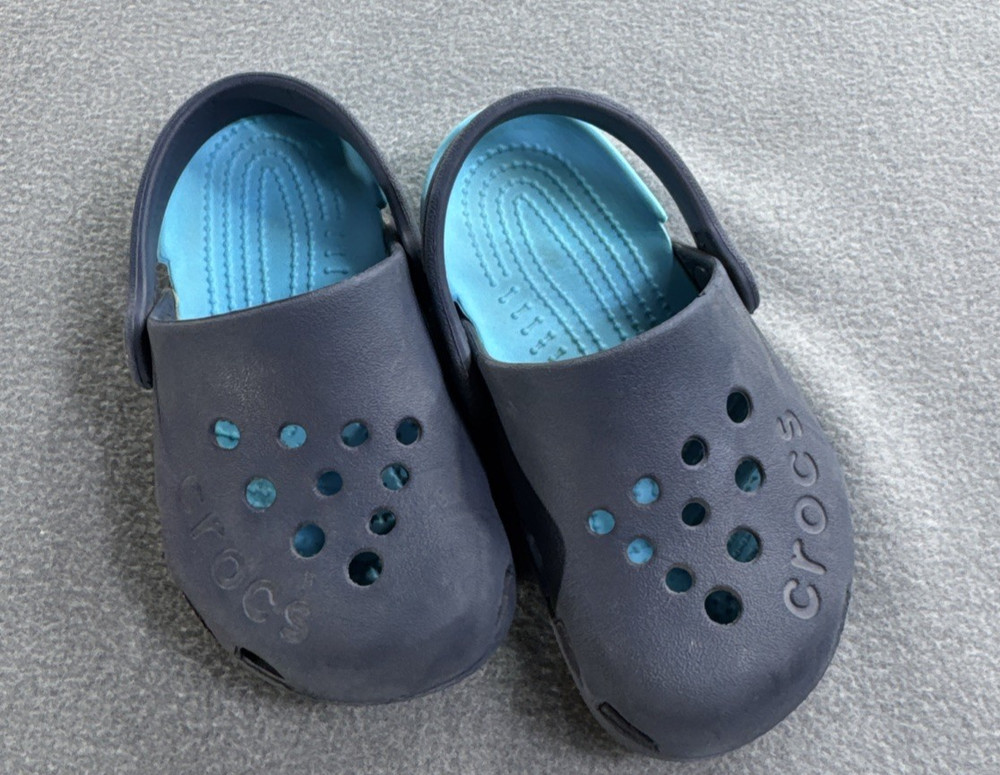 Crocs Clog Sandals Toddler Kids Size 7 C7 Blue Slip On Comfort Beach Vacation