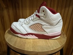 Nike Air Jordan 5 Retro White Pink Foam Gym Red Sz 3Y Preschool (PS) 440893-106