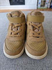 Nike Brown Suede Mid Top Sneakers 9C toddler Athletic Shoes