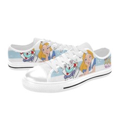 Alice in Wonderland Custom Canvas Sneakers Low Top Shoes For Kids