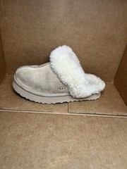 UGG Kids Cozy II Slipper Chestnut Suede Shearling Fur Mule Size 2 Kids Girls