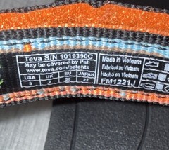 Teva Strappy Sandal Orange Blue Black Unisex Kids US 3 EU 35 Fabric Hook & Loop