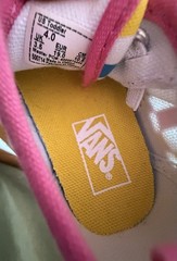 VANS Baby size 4 Multicolor Checkerboard Canvas Low Top Lace-Up Sneakers