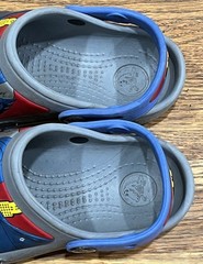 Crocs Batman Childrens Size C12-13 Gray GUC Sandals Clogs