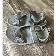 Magellan Outdoors Unisex Kids Gray Sport Sandals Hook & Loop Open Toe US 2