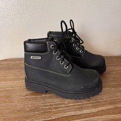 Kids Unisex SmartFit Waterproof Black Lace Up Boots Size 13