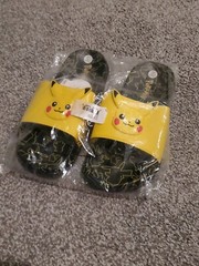 Authentic Official JUNIOR L/XL Pikachu Slides Sandals Slippers Groundup ECPK3015