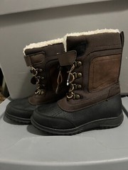 EDDIE BAUER Children Insulated Snow BOOTS SIZE 1M BROWN