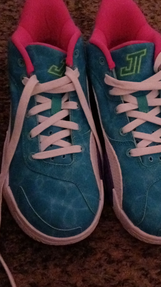 STEP Air Jordan 1 Kids Canvas Low Top Athletic Shoes Blue Pink Green Purple 5.5