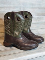 Youth Durango Green Cowboy Western Boots Size 1 Youth BT206