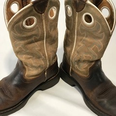 Ariat Workhog Brown Stitched Leather Square Toe Boot 10008644 – Youth Size 1