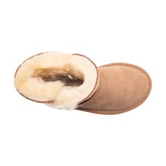 UGG Boots Unisex Kids Child Classic Button Bailey Bow Australian Sheepskin Wool