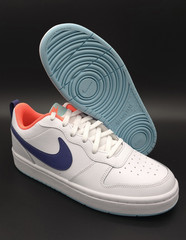 NEW Nike Court Borough Low 2 GS in White/Purple Pulse Youth 7Y / Women’s 8.5