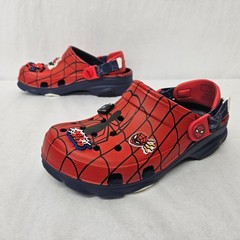 Crocs Spiderman All-Terrain Clog 208786-410 Red Navy Glow In Dark Kids Size J3