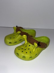 Crocs x Dream Works Shrek Classic Clogs Youth Size 5 / W 7 Lime Green Ears Shoe