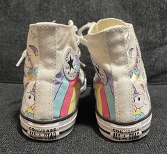 CONVERSE All-Star Chuck Taylor Size 3 US High Top Sneakers Unicorn And Rainbows