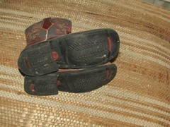 Mexico Brown & Gray Square Toe Western Cowboy Boots Kids sz 12 Mex 19