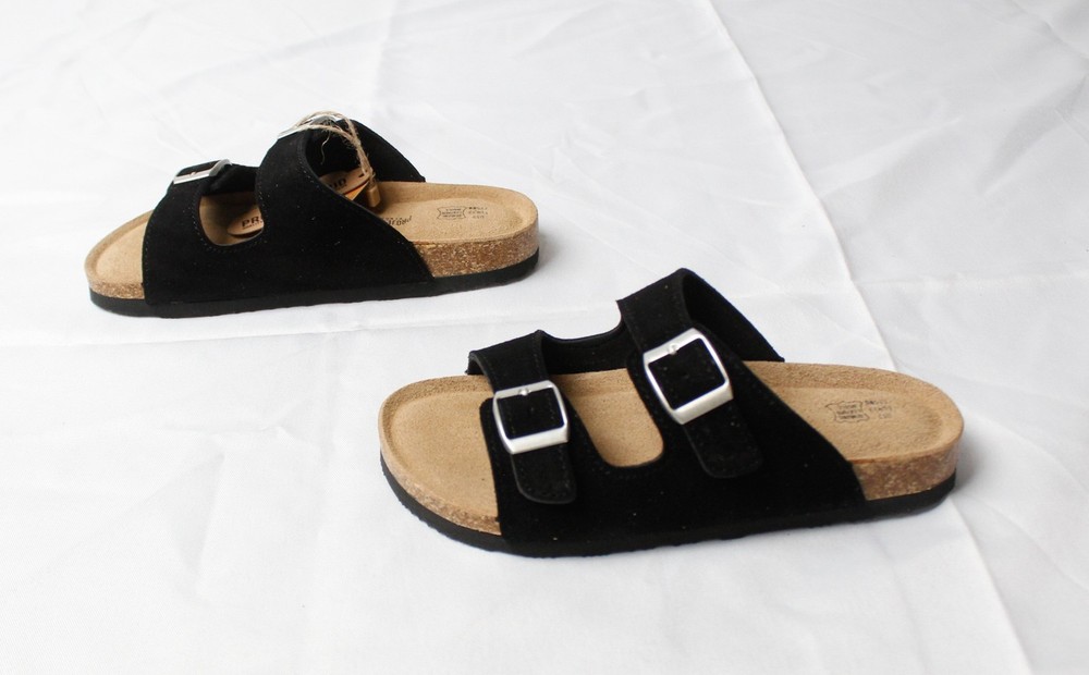 Project Cloud Unisex Kid’s Little Venita Slides EJ3 Black Suede US:2 UK:1 EU:33