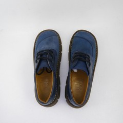 Dr Doc Martens 6442 Kids Leather Low Top Oxford Shoes Youth US 2 Navy Blue