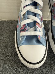 Converse Chuck Taylor All Star Hi Top Unicorn Kids Junior Size 2.5 Light Blue
