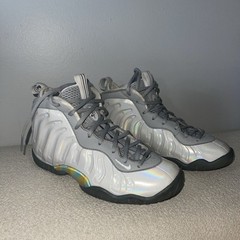 Nike Little Posite One KSA (GS) Light Smoke Grey Blue Fury CU1054-001 Sz 4.5Y