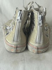 VANS Space Princess Glitter High Top Shoes Rear Zip Sneakers Kids Size 4.5