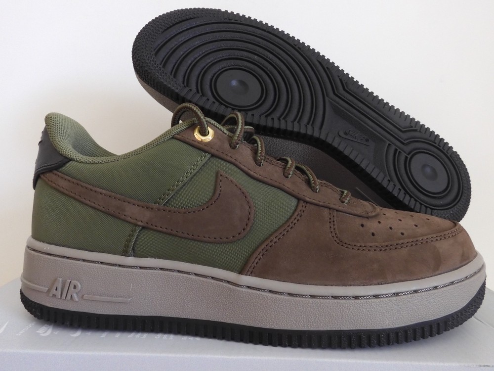 Nike Air Force 1 Premier (GS) Baroque Brown-Army Olive Sz 6Y [AV5251-200]