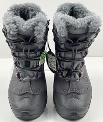 Columbia Youth Bugaboot Plus III Omni-Heat 200g Grey Pink BY1321-051 Size 1 NWOB