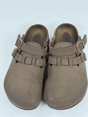 Birkenstock Kids Boston Birko-Flor Nubuck Clog Slide Brown Size C12 Size 30