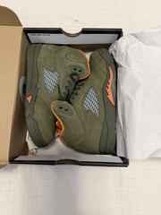 Air Jordan 5 Retro Olive Shoes Youth Size 2Y ( Little Kids) Suede Sneakers