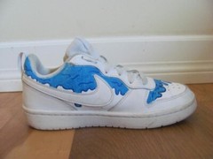 Nike BQ5448-100 Court Borough Red Blue Flame Sneakers Unisex Boys Girls US 3.5M