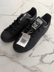adidas Stan Smith J Black Unisex Kids Sneakers US 3.5 FX7523