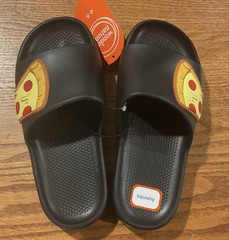 Wonder Nation Kids Squishy Pillow Slides. Size 4-5, Cheesy Pizza Themed.