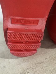 Burberry Big Kids Mini Flinton Check Waterproof Rain Boots RED Size 32 / US 1