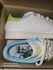 Adidas Stan Smith Monsters Inc Mike Sulley White Sneakers Youth Kid Shoes Sz 6.5