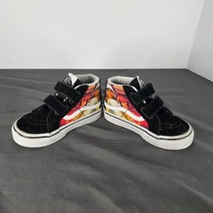 Vans Sk8-Mid Reissue V Toddler 5.5 Black Flame Suede Sneakers VN0A348JU3V