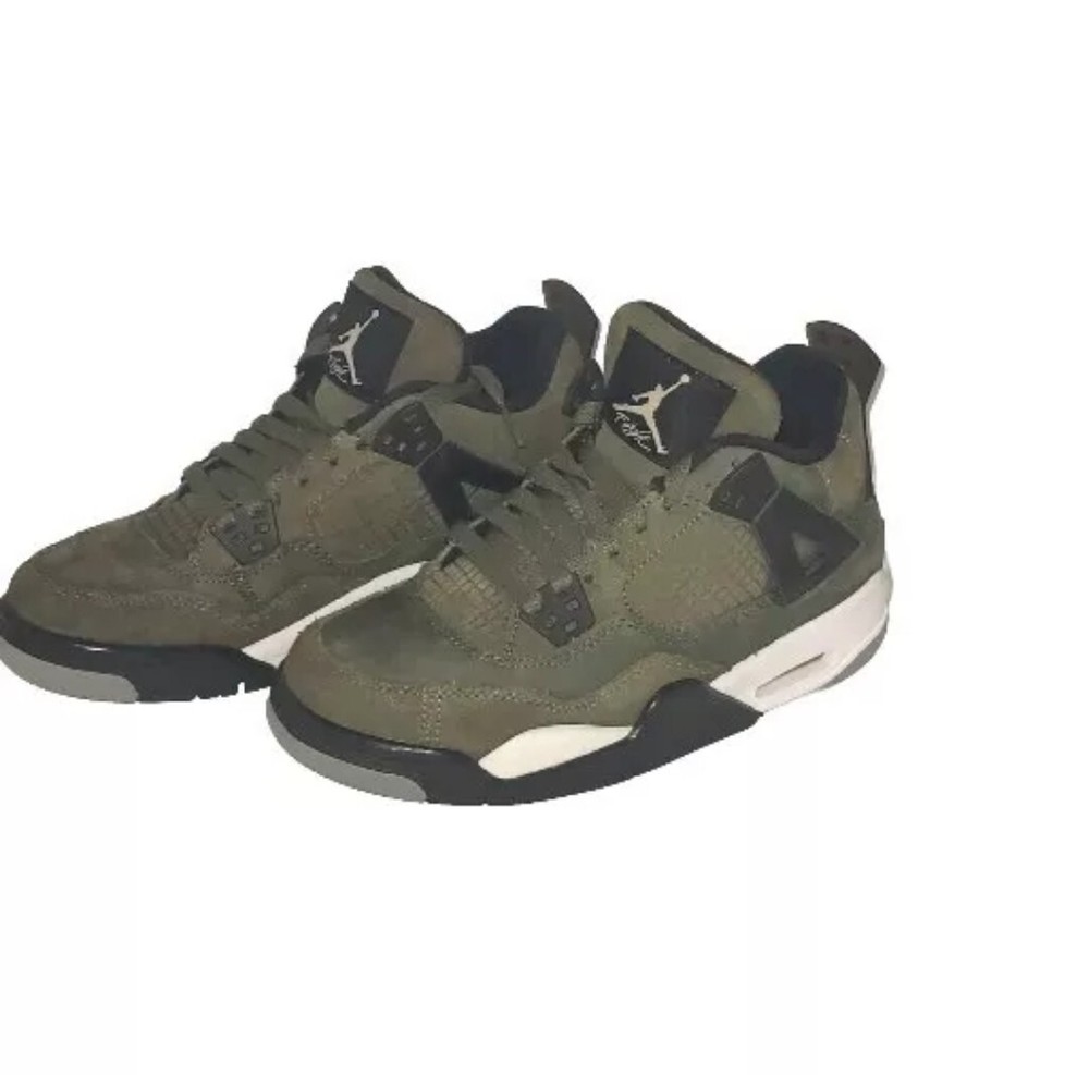 Nike Air Jordan 4 Retro Craft Medium Olive Pale Vanilla US 5Y Fb9928 200 With Bx